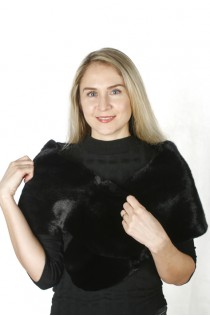 Black mink fur stole